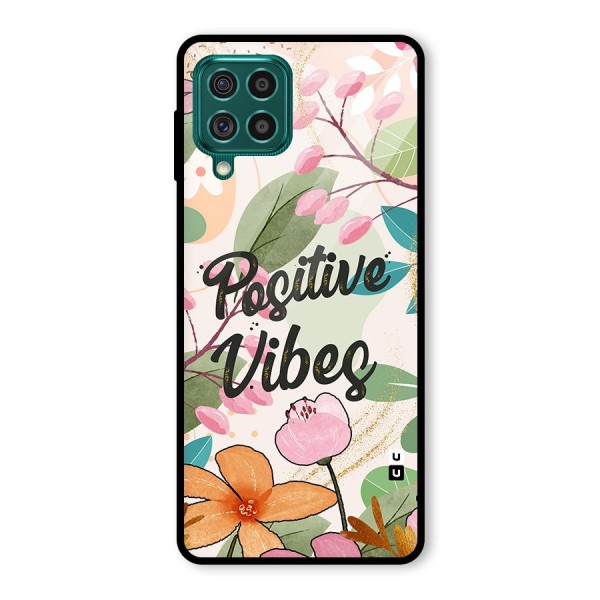 Positive Vibes Glass Back Case for Galaxy F62