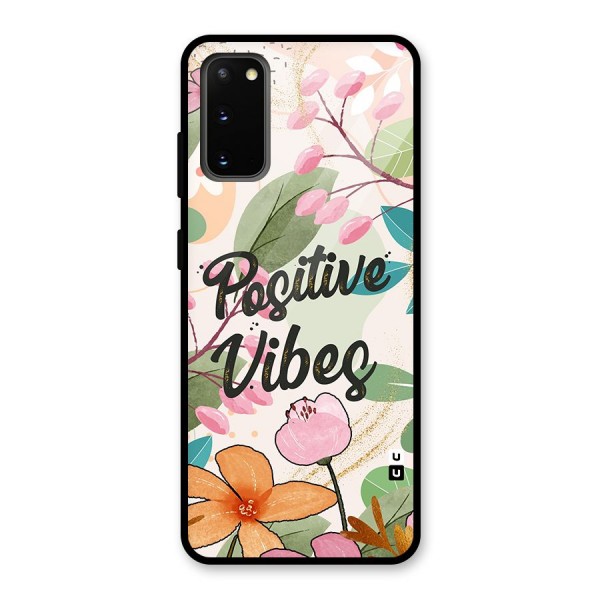 Positive Vibes Glass Back Case for Galaxy S20