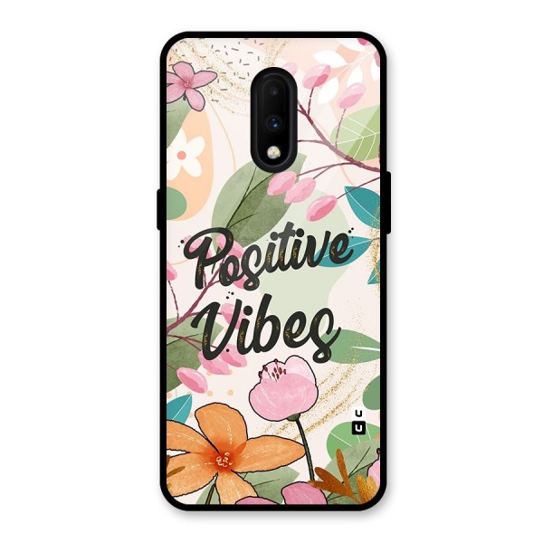 Positive Vibes Glass Back Case for OnePlus 7