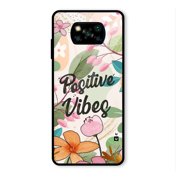 Positive Vibes Glass Back Case for Poco X3 Pro