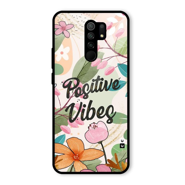 Positive Vibes Glass Back Case for Redmi 9 Prime