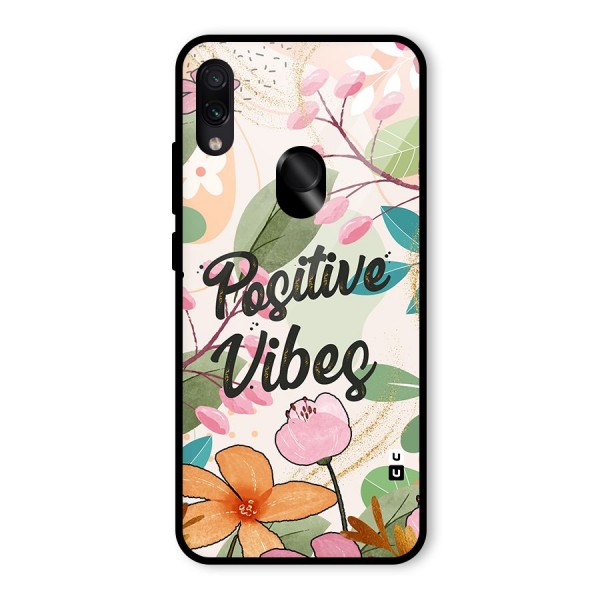 Positive Vibes Glass Back Case for Redmi Note 7