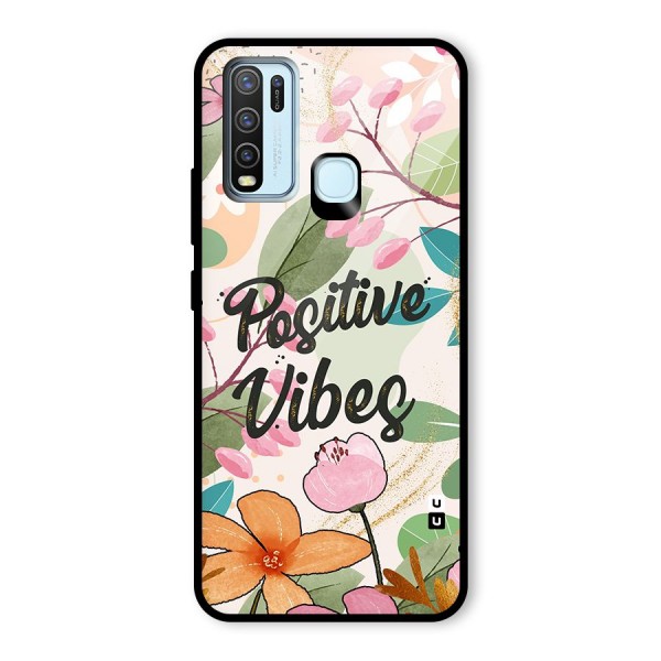 Positive Vibes Glass Back Case for Vivo Y30