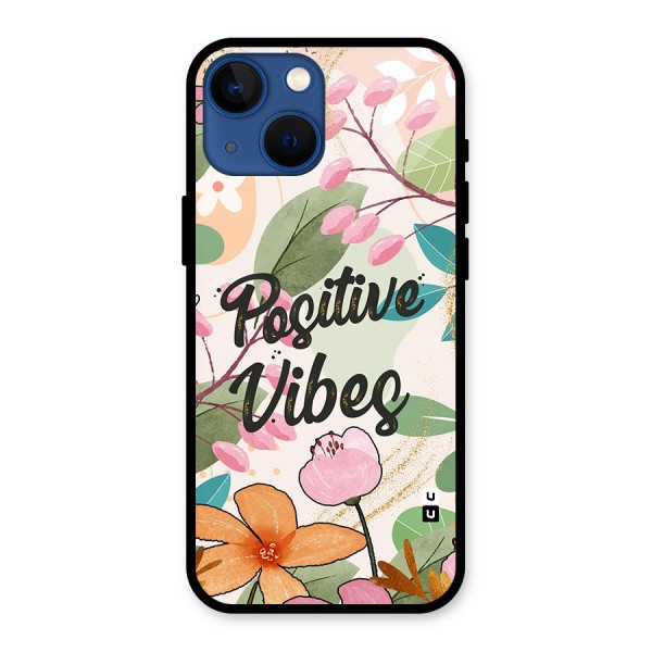 Positive Vibes Glass Back Case for iPhone 13 Mini