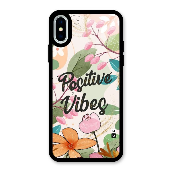 Positive Vibes Glass Back Case for iPhone XS