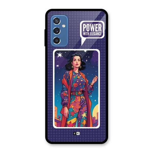 Power With Elegance Glass Back Case for Galaxy M52 5G