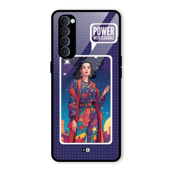 Power With Elegance Glass Back Case for Oppo Reno4 Pro