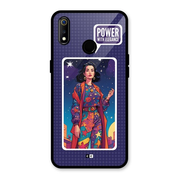 Power With Elegance Glass Back Case for Realme 3