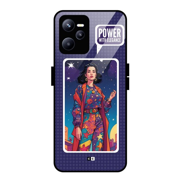 Power With Elegance Glass Back Case for Realme C35