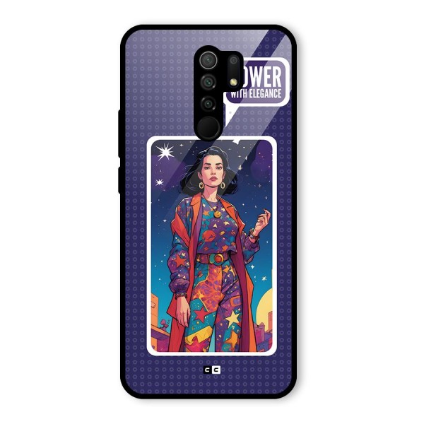 Power With Elegance Glass Back Case for Redmi 9 Prime