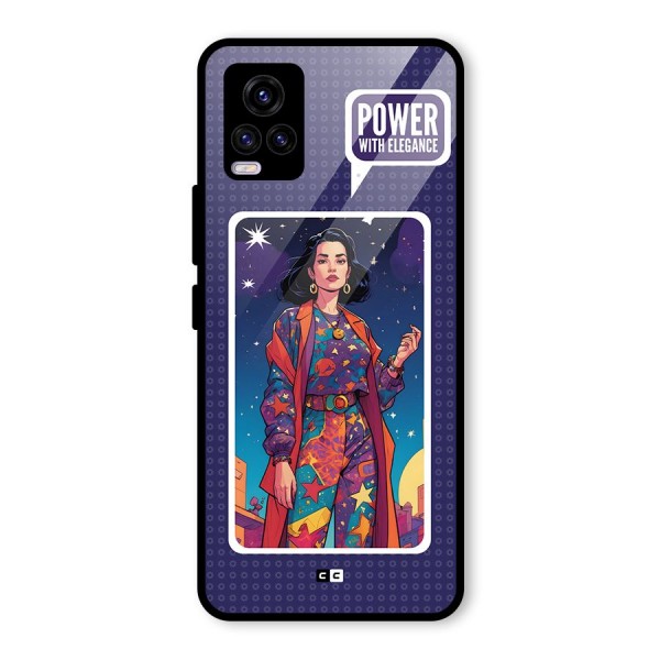 Power With Elegance Glass Back Case for Vivo V20 2021