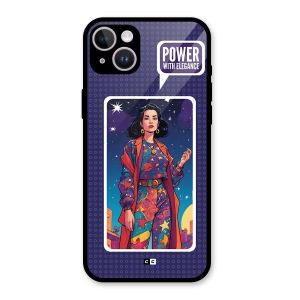 Power With Elegance Glass Back Case for iPhone 14 Plus