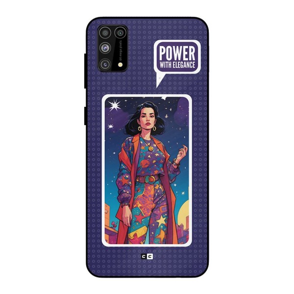 Power With Elegance Metal Back Case for Galaxy M31