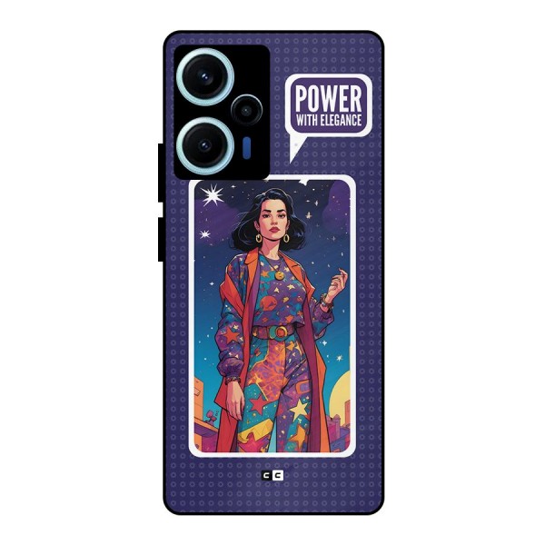 Power With Elegance Metal Back Case for Poco F5