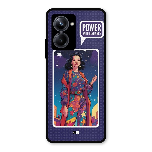 Power With Elegance Metal Back Case for Realme 10 Pro