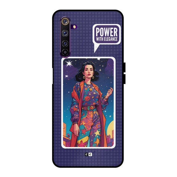 Power With Elegance Metal Back Case for Realme 6 Pro