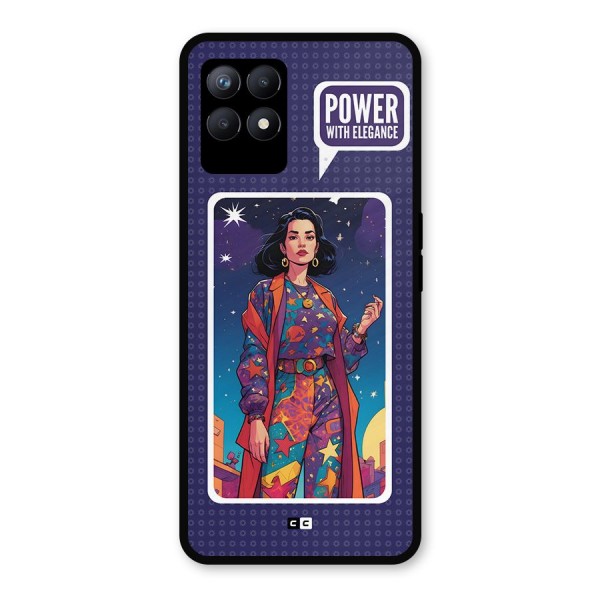 Power With Elegance Metal Back Case for Realme 8i