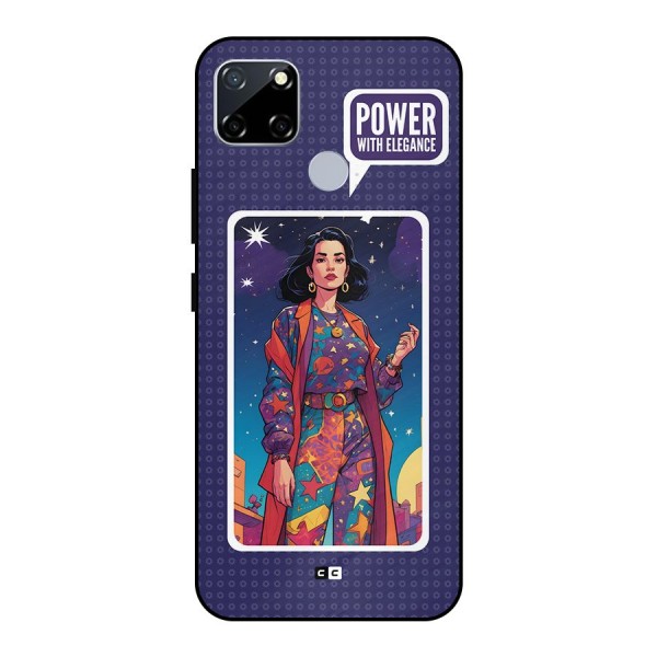 Power With Elegance Metal Back Case for Realme Narzo 30A