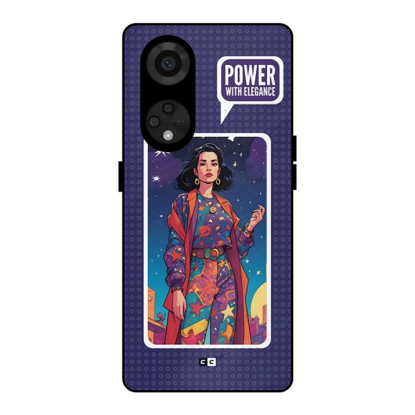 Power With Elegance Metal Back Case for Reno8 T 5G