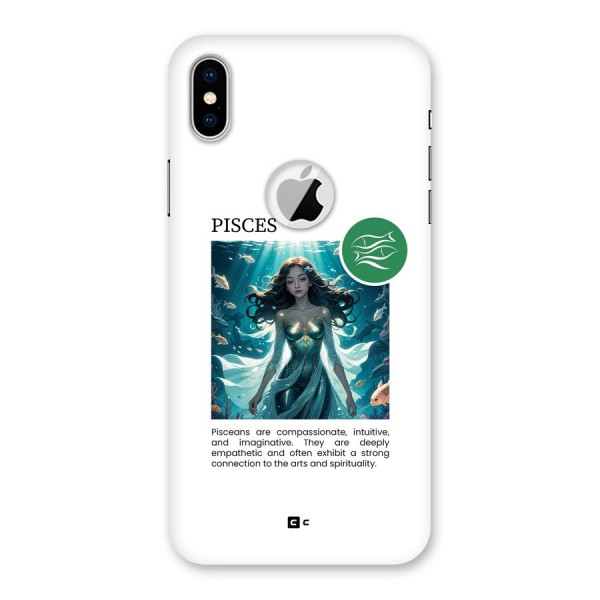 Precious Pisces Back Case for iPhone XS Logo Cut