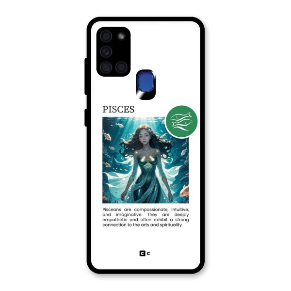 Precious Pisces Glass Back Case for Galaxy A21s