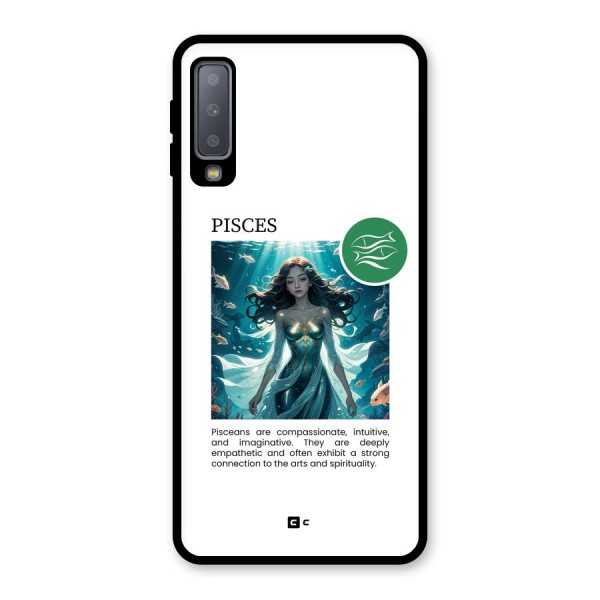 Precious Pisces Glass Back Case for Galaxy A7 (2018)