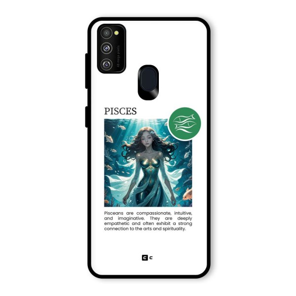 Precious Pisces Glass Back Case for Galaxy M21