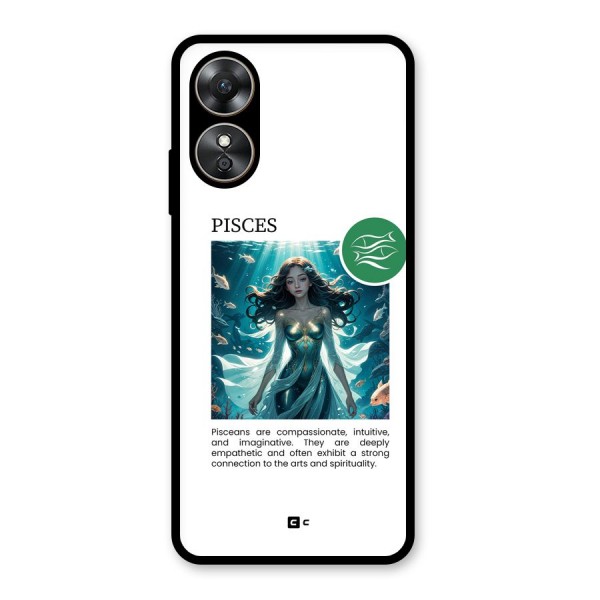 Precious Pisces Glass Back Case for Oppo A17