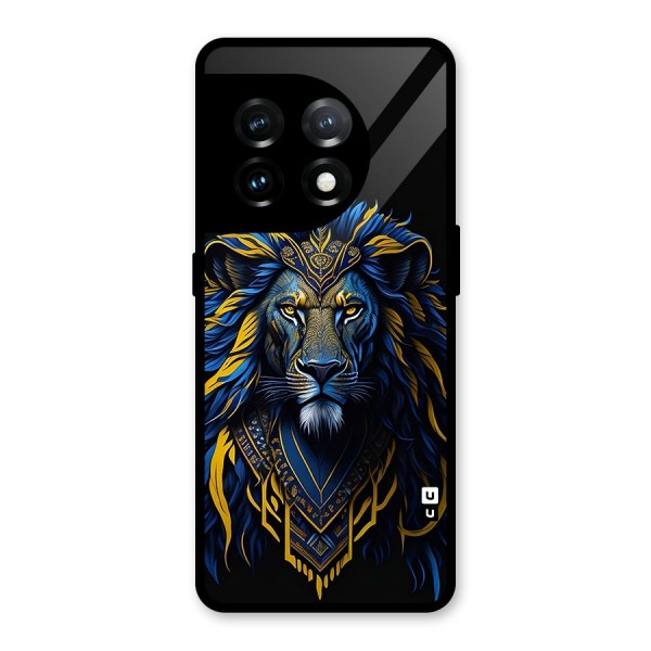 Premium Lion Abstract Portrait Art Glass Back Case for OnePlus 11