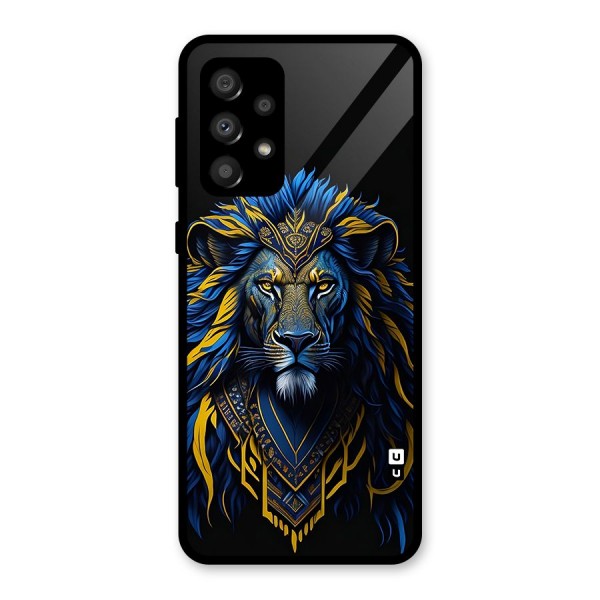 Premium Lion Abstract Portrait Art Glass Back Case for Galaxy A32