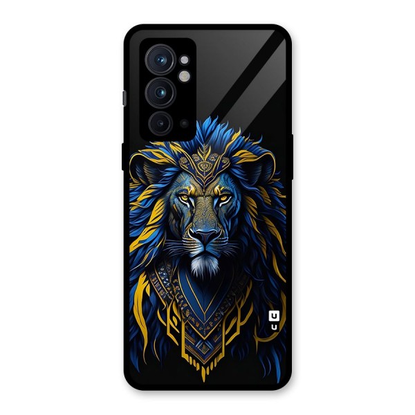 Premium Lion Abstract Portrait Art Glass Back Case for OnePlus 9RT 5G