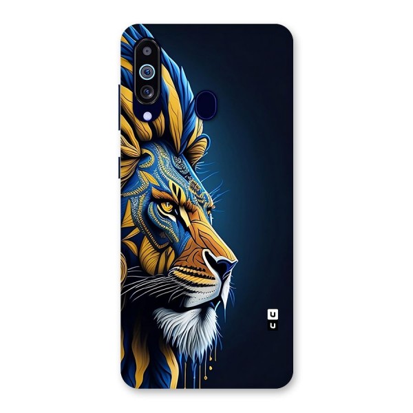 Premium Lion Abstract Side Art Back Case for Galaxy A60