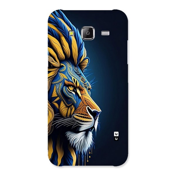 Premium Lion Abstract Side Art Back Case for Galaxy J5