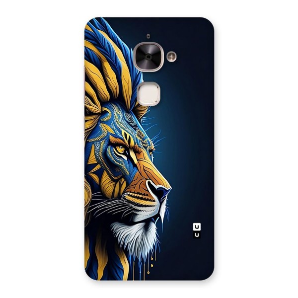 Premium Lion Abstract Side Art Back Case for Le 2