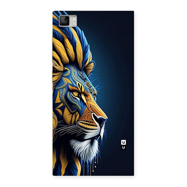 Premium Lion Abstract Side Art Back Case for Mi3