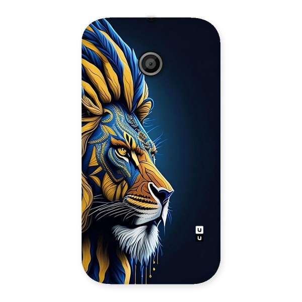 Premium Lion Abstract Side Art Back Case for Moto E