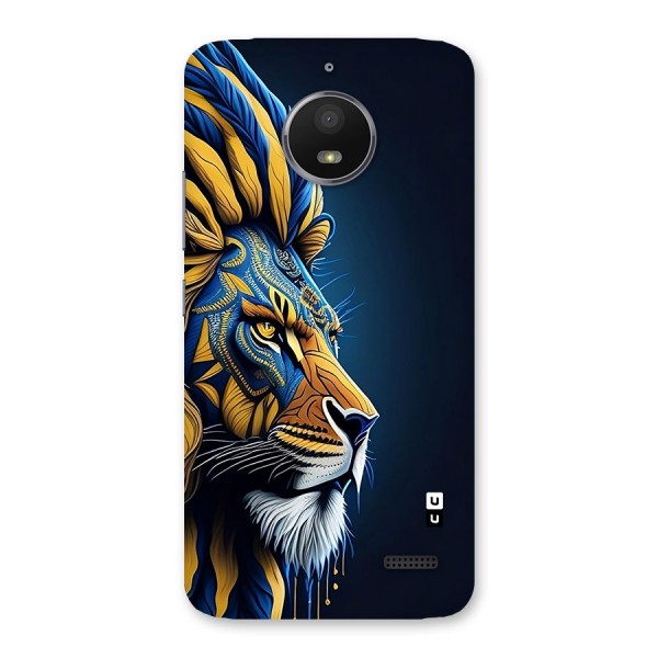 Premium Lion Abstract Side Art Back Case for Moto E4