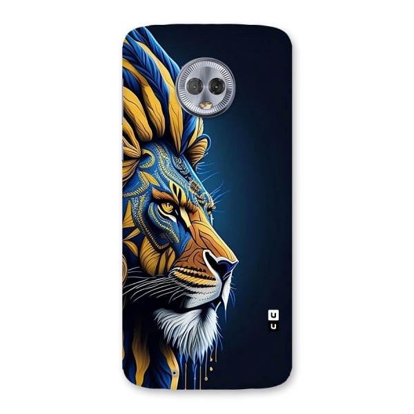 Premium Lion Abstract Side Art Back Case for Moto G6