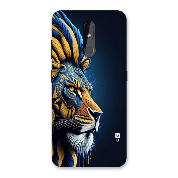 Premium Lion Abstract Side Art Back Case for Nokia 3.2