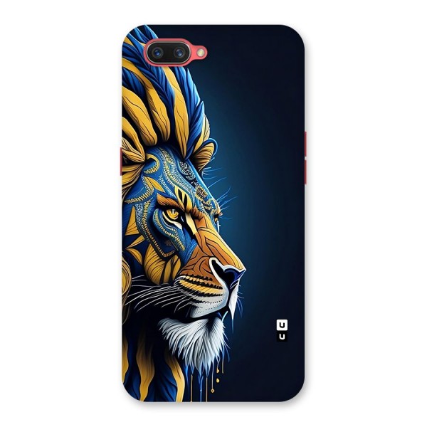 Premium Lion Abstract Side Art Back Case for Oppo A3s