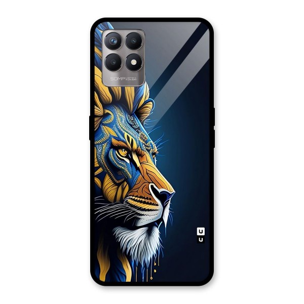 Premium Lion Abstract Side Art Back Case for Realme 8i