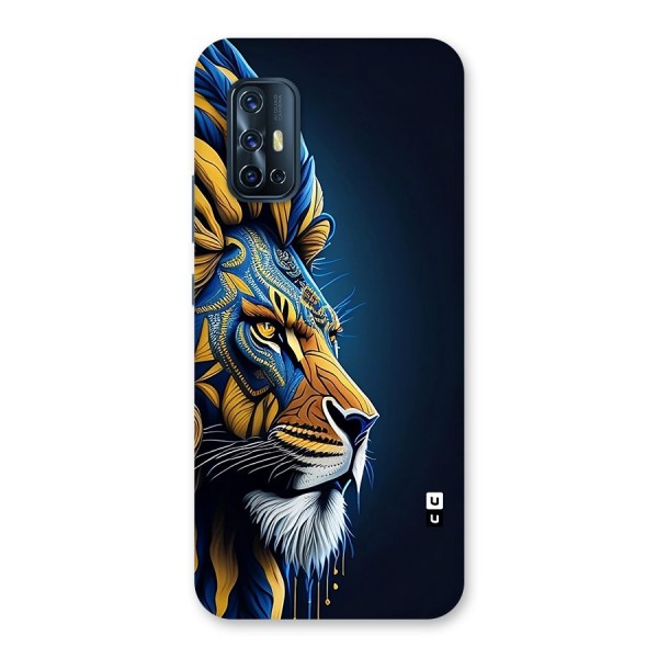 Premium Lion Abstract Side Art Back Case for Vivo V17