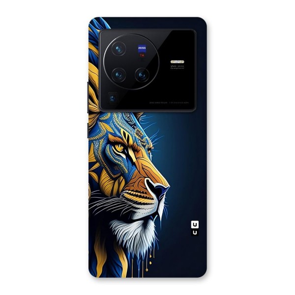 Premium Lion Abstract Side Art Back Case for Vivo X80 Pro