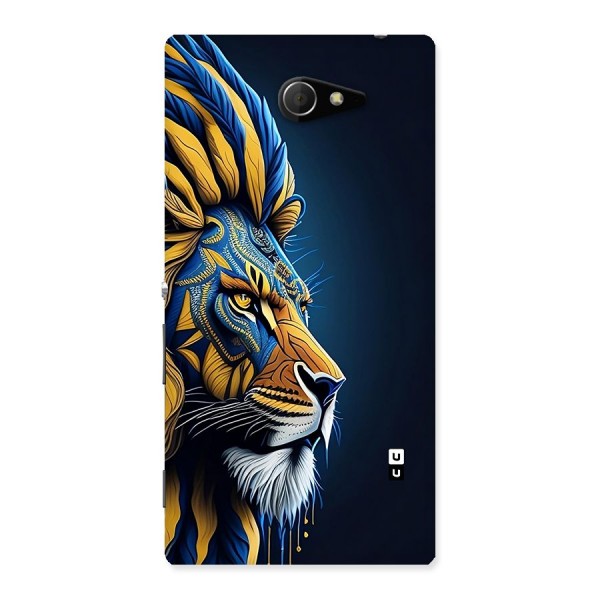 Premium Lion Abstract Side Art Back Case for Xperia M2