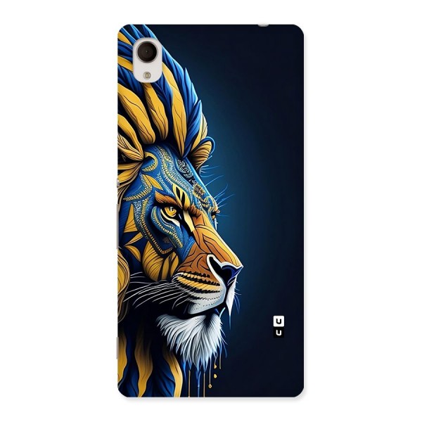 Premium Lion Abstract Side Art Back Case for Xperia M4