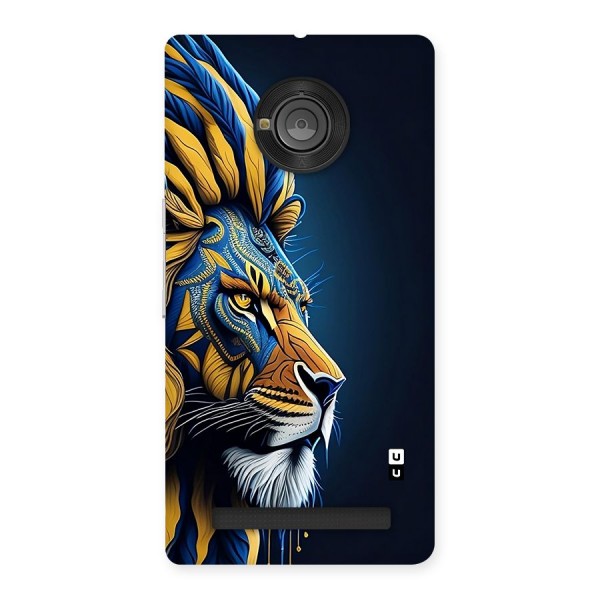 Premium Lion Abstract Side Art Back Case for Yuphoria