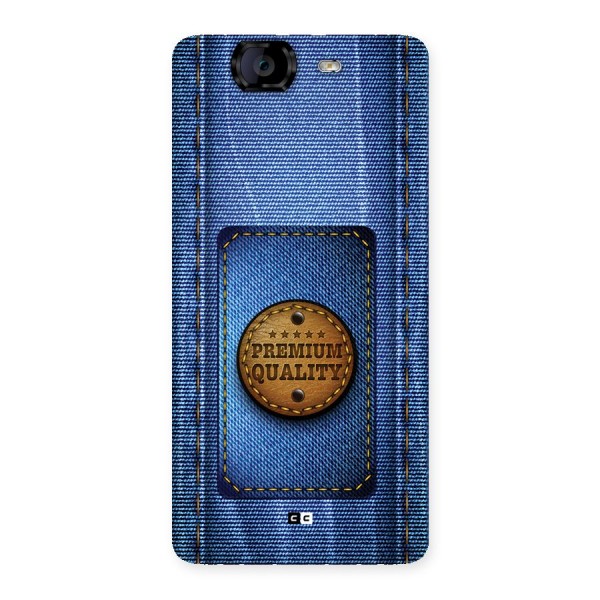 Premium Quality Denim Back Case for Canvas Knight A350