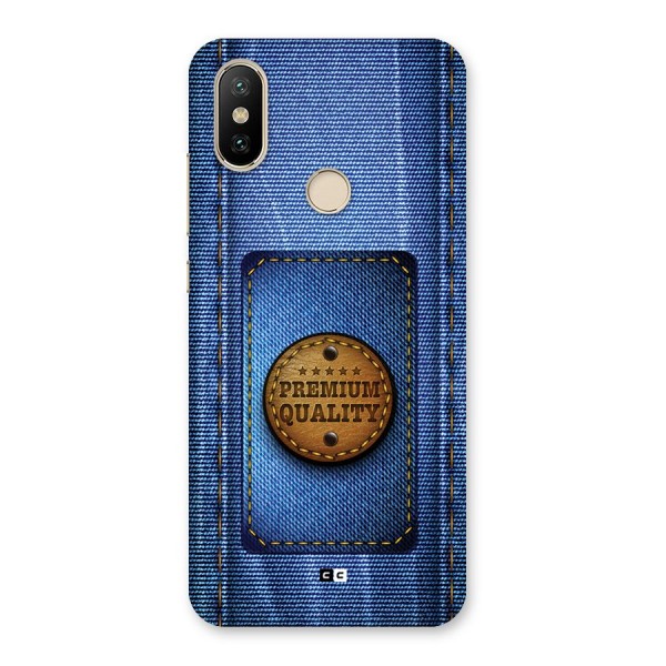 Premium Quality Denim Back Case for Mi A2