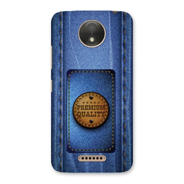 Premium Quality Denim Back Case for Moto C Plus