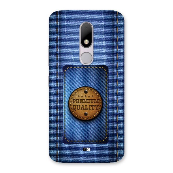 Premium Quality Denim Back Case for Moto M